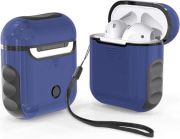 Tvrda silikonska futrola za AirPods 1/2 plavo-crna