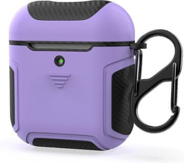 Tvrda silikonska futrola ZA AirPods 1/2 ljubičasto-crna