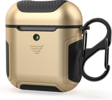 Tvrda silikonska futrola za AirPods 1/2, zlatno-crna
