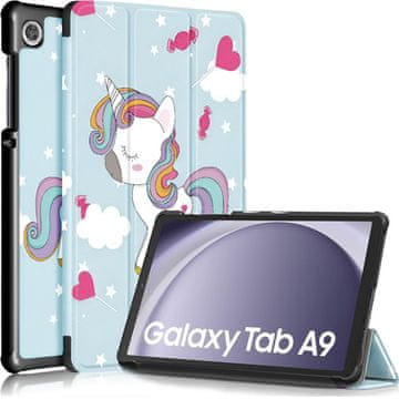 Futrola za Samsung Galaxy Tab A9 2023 8.7" X110/X115 tablet, Book Cover, plava, jednorog