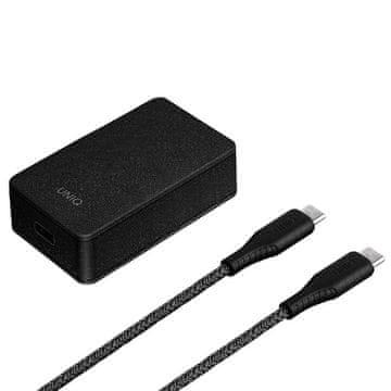 UNIQ 18W Power Delivery USB-C crni zidni punjač