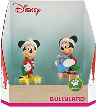 Bullyland 15074 Mickey Minnie božićni poklon, 2 komada