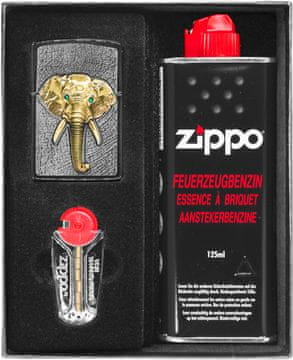 Set ZIPPO upaljač ELEFANT TRI COLOUR poklon No1