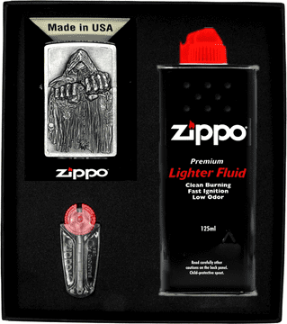 ZIPPO upaljač GAME OVER EMBLEM poklon set br. 1