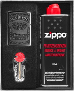 ZIPPO set upaljača JACK DANIELS LABEL CHROME poklon broj 1