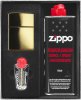 ZIPPO upaljač MESING VISOKO POLIRANI poklon set br. 1