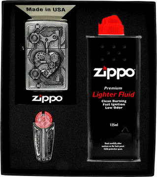 ZIPPO upaljač STEAMPUNKT SRCE poklon set br. 1