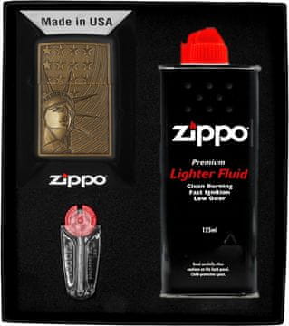 Komplet ZIPPO upaljač LIBERTY & FLAG poklon No1
