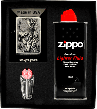 ZIPPO set upaljača ZODIAC LEO Lion poklon br. 1