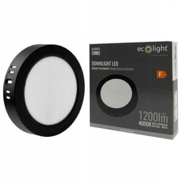 LED Downlight N/T okrugli 12W 4000K crni DL-1