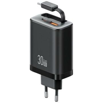 USAMS Usams Punjač Za Telefon Od 30 W 1X Usb-C 1X Usb-A S Brzim Kabelom