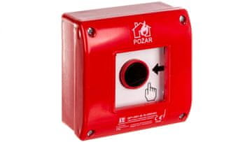 Ručni javljač požara, nadžbukni, 1NO kontakt + LED 230V AC OP1-W01-B10-230