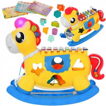 LandToys LT358 interaktivni sorter konja 8 u 1 činele, sorter blokova GAME melodije