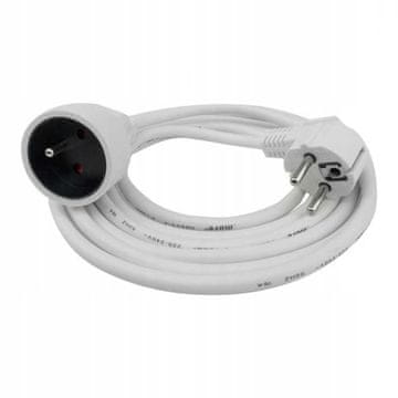 Produžni kabel 1 utičnica 3m sa/bez 3x1,5 mm2 bijeli