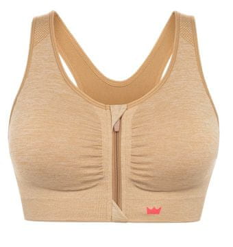 Fit GORNJI sportski grudnjak bež boje, kopča se sprijeda, XL