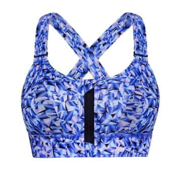 Fit sportski grudnjak s plavim uzorkom, snažnom potporom, podesivim, 2XL