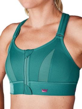 Fit sportski grudnjak tamnozelene boje s jakom potporom, podesivi 3XL