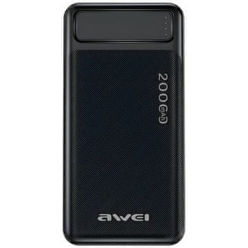 Awei Powerbank P6K 20000mAh 2xUSB/Power Delivery crna