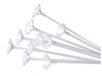 PartyDeco Štapići s čepovima za balone, 40 cm, 100 kom.