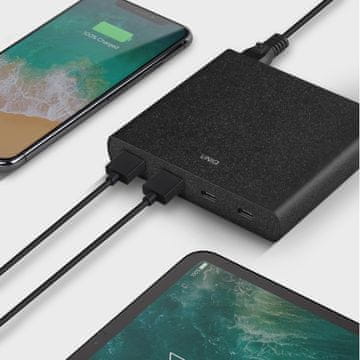 UNIQ Uniq Hub Punjač 90W S 2Xusb-C Pd 3.0 I 2Xusb Za Mobitele I Prijenosna Računala