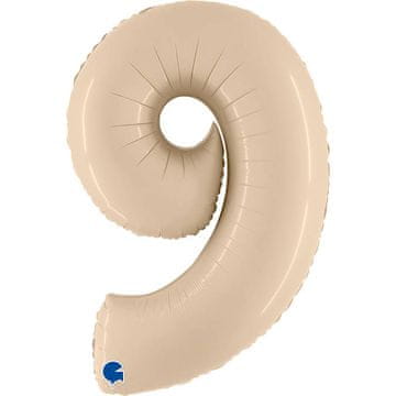 Grabo Folija balon broj 9, satenski krem 66 cm