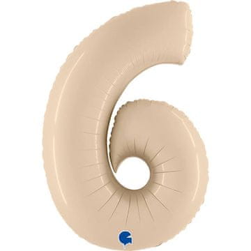 Grabo Folija balon broj 6, satenski krem 66 cm