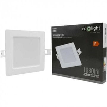 LED downlight kvadratni 18W 4000K bijeli DL-1