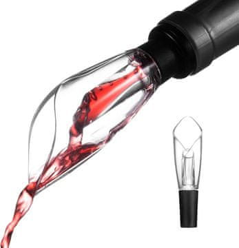 Dozator alkohola, točilica za boce vina, prozirni gumeni čep, 13 cm