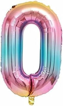 Dekoracije balon broj 0 metalik XL