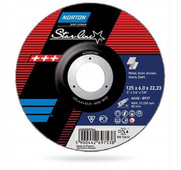 Norton DISK ZA BRUŠENJE METALA I ČELIKA 125x6