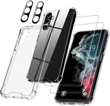 Futrola + 2x hibridna folija za Samsung Galaxy A14 5G prozirna silikonska