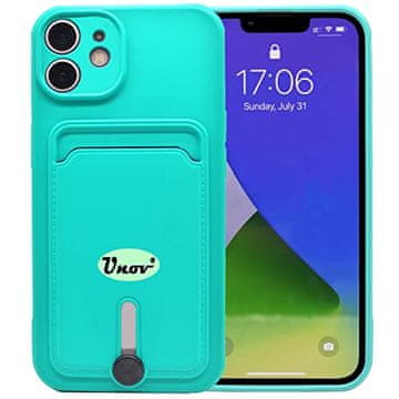 Silikonska maskica za Apple iPhone 12, zelena mint boja + utor za ID karticu