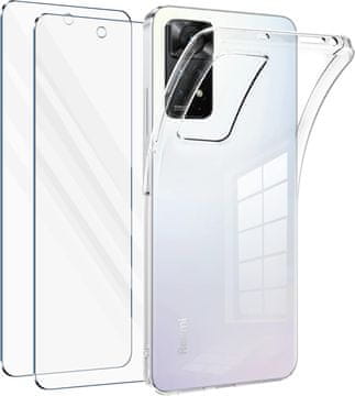 Futrola za Redmi Note 11 PRO/ Redmi Note 11 PRO+ prozirna 2X staklo