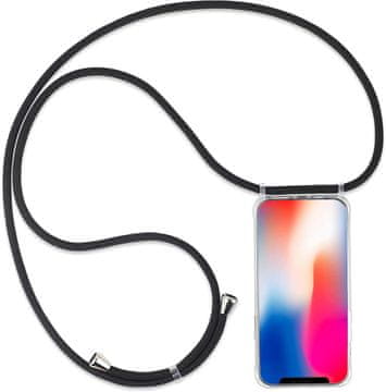 Futrola za Apple iPhone X/XS, tvrda prozirna stražnja maska + vrpca za vezivanje