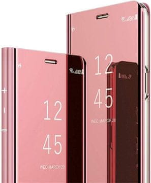 Futrola s ogledalom ZA Samsung Galaxy M31 6.40" futrola ružičasto-zlatna