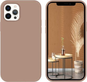 Futrola ZA iPhone 12 PRO MAX 6.7' smeđa silikonska čvrsta A2342 A2410