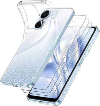 Futrola za Xiaomi Redmi 10 prozirna silikonska + 3X kaljeno staklo