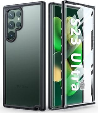 Bumper futrola za Samsung Galaxy S23 ultra jaka crna poluprozirna maska