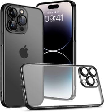 Futrola za Apple iPhone 14 Pro Max s bezbojnim crnim okvirima A2894 A2651