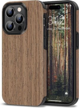 Kaljeno staklo za iPhone 14 PRO MAX 6.7' imitacija drveta A2894 A2651
