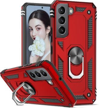 Tvrda futrola za Samsung Galaxy S22 5G, oklopna crvena, SM-S901