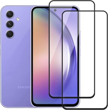 2x kaljeno staklo ZA Samsung Galaxy A54 visoki crni okvir SM-A546