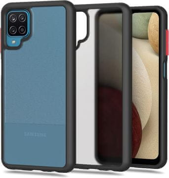 FUTROLA ZA Samsung Galaxy A12/M12 s crnim okvirom i prozirnom stražnjom stranom