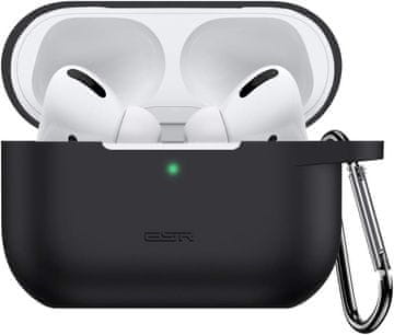 Futrola za Airpods PRO 1/2 crna silikonska izdržljiva + karabiner