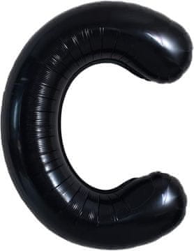 Veliki balon 40 CM rođendansko slovo C crne boje, ukrasni