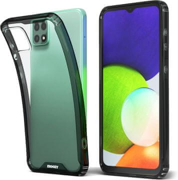 Futrola za Samsung Galaxy A22 5G sa bezbojnom stražnjom stranom i sivim okvirom