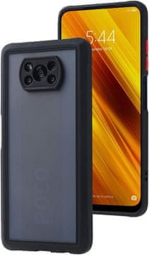 Silikonska maskica za Poco X3 PRO/Poco NFC 6.7 s crnim okvirom i dimljenom stražnjom stranom.