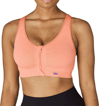 Fit VRH narančasti sportski grudnjak s kopčanjem sprijeda 5XL