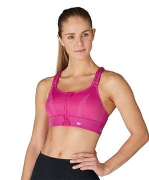 Fit sportski grudnjak intenzivno ružičaste boje, snažna potpora, podesiv, 4XL