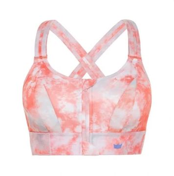 Fit TIE DYE sportski grudnjak narančasti, jaka potpora, podesivi, 2XL